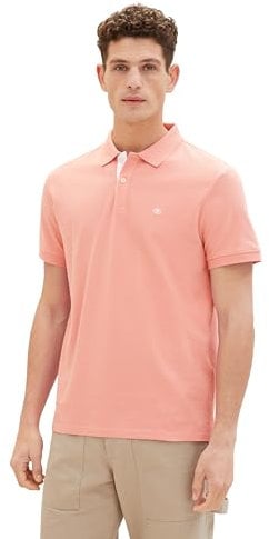 TOM TAILOR Herren 1031006 Basic Piqué Poloshirt, 12642 - Hazy Coral Rose, XL