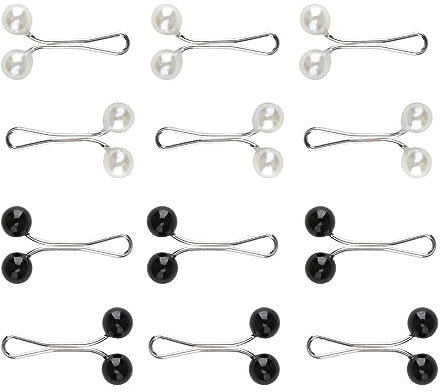 12 Stück Muslim Hijab Schal Clips, Kopftuch Pin Brosche Headscarf Pins Perle Seide Clip Frauen Schnallen Sicherheitsnadeln Brosche für Kleidung Kopfschal Schals Tücher