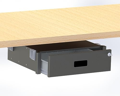 Compac Sys Werkbank Unterbauschrank (Schwarz RAL 9005, 450x500x130mm (T/B/H) mit Schoss)