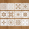 12 Stück Schablonen Textilgestaltung, Schablonen Kinder, Schablonen Wandgestaltung, Journaling ZubehöR, Mandala Schablone, Schablonen Malen, Schablonen Vintage, Kunststoff Schablone (10 X 10cm)