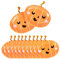 Halloween Plates Pumpkin - Pack of 50 Orange Pumpkin Plates with Cute Face Design - Fun Halloween Party Table Decoration