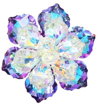 spille gioiello per vestiti Spilla a fiore in cristallo con accessori per cappotto e spilla con corpetto floreale in diamanti viola