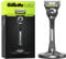 Gillette Labs Rasoio Barba Manuale Con Barra Integrata, 1 Manico, 1 Lamette Gillette di Ricambio, Con Base Magnetica, Grigio, Rasoio Barba e Lamette Di Ricambio