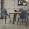 ML-Design Esszimmerstühle 4er Set, Anthrazit, Küchenstuhl aus Kunstleder, Wohnzimmerstuhl mit Rückenlehne, Polsterstuhl mit Metallbeinen, Ergonomischer Stuhl für Esstisch, Esszimmerstuhl Scandinavian