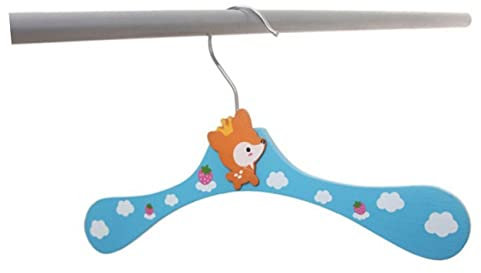 OFFSCH 5 x Cartoon-Kleiderbügel für Babykleidung, Kinderzimmer-Kleiderbügel, Holz-Kleiderständer, Tier-Baby-Kleiderbügel, Kinderzimmer, Kleiderbügel, Haken, Holz, Kind