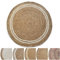 KARAT Jute Teppich rund 120cm Ø Bastteppich aus 100% Naturfaser - geflochten Boho Juteteppich, Handgewebter Naturteppich für Küche & Wohnzimmer robust & reißfest (Mumbai)