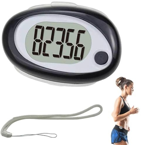 Mini Step Traacker – Podomètre, podomètre de marche, podomètre de jogging | Compteur de pas rechargeable par USB, clip arrière unique pour jogging, course à pied, marche, 7,5 x 3,4 x 1,6 cm