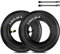 Riisoyu Lot de 2 chambres à air de 2,80/2,50-4 pour roue de brouette, chambre à air, valve coudée, tracteur de pelouse, tondeuse à gazon, diable