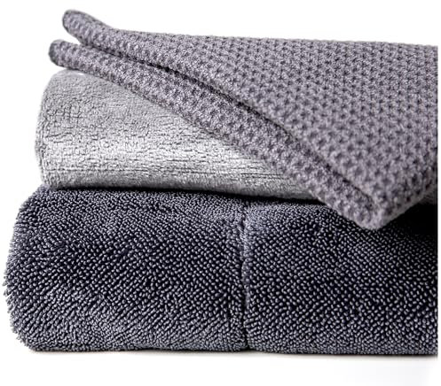 TERNOS - Gamuza Secado Coche, Paño Microfibra Coche, Productos Limpieza Coche, Toalla Microfibra Grande, Toalla Secado Coche