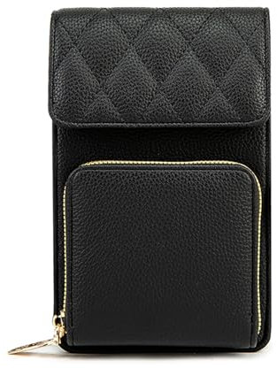 unisoul Handytasche zum Umhängen Leder, Umhängetasche Damen Klein Handytasche mit Geldbörse zum Umhängen Breiter Gurt abnehmbarer Schultergur für Handy unter für Handy unter 6,9 Zoll
