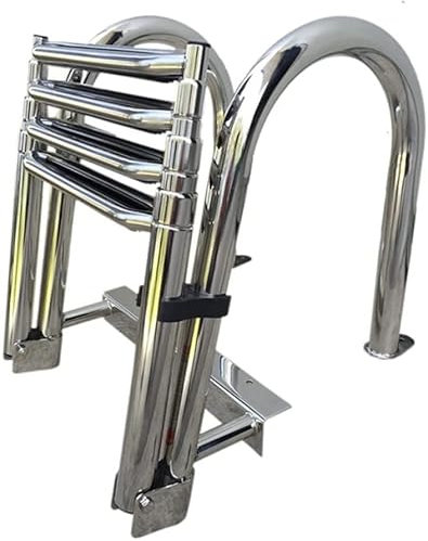 Bootsleiter, 4 Stufen, Teleskopleiter, Boot, Yacht, Schwimmleiter, Schwimmtritt, obere Plattformleiter für Boot, Yacht, Camper, Wohnmobil