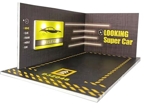 perfk Vitrine de garage 1/24, vitrine de parking, cadeau de simulation, ornements miniatures, diorama, voiture moulée sous pression, modèle de garage, Noir