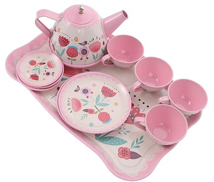 Vaguelly Juego De Té para Niños Hojalata Resistente Desarrollo De Habilidades