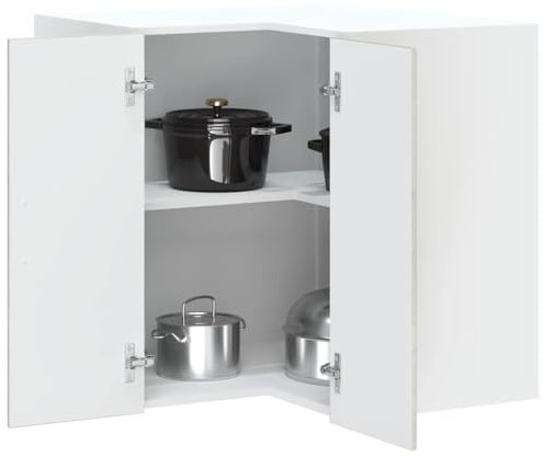 Myheimly Küchenschrank Küchenzeile,Küchenmöbel Einbauküche Schrank,Holzwerkstoff Schrank,Betongrau,Wall Corner Cabinet,57 x 57 x 60 cm
