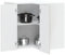 Myheimly Küchenschrank Küchenzeile,Küchenmöbel Einbauküche Schrank,Holzwerkstoff Schrank,Betongrau,Wall Corner Cabinet,57 x 57 x 60 cm