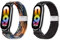 2 Pièces Bracelet Tressé Compatible Xiaomi Mi Band 8/Xiaomi Mi Band 9, Bracelet de Remplacement Respirant Ajustable en Nylon, Léger pour Hommes Femmes, Loop Bracelet de Poignet pour Montre Connectée