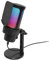 Dynamic Microphone for Podcast Recording, PC Computer Gaming Streaming Mic with RGB Light, Mute Button, Headphones Jack, Desktop Stand, Vocal Mic for Singing YouTube-AmpliGame AM8