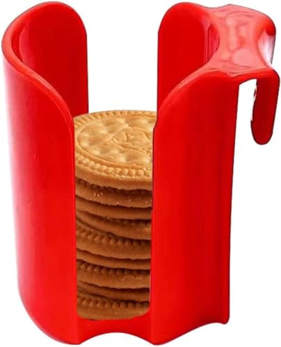 Hehglng Red Cookie Holder, Creative Container Storage, reusable plaastic cup side organizer, easy to install 10 rack, Creative Hung Container with Two Secure Side dishwashing for Candies