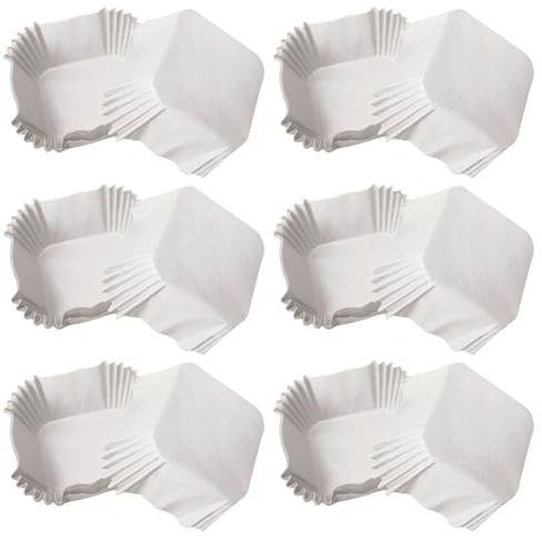 FSSTUD 1000 pirottini quadrati piccoli per cupcake, mini pirottini di carta per muffin, per matrimoni, cupcake, dessert, snack, fodere decorative per cupcake, per addio al nubilato, colore: bianco