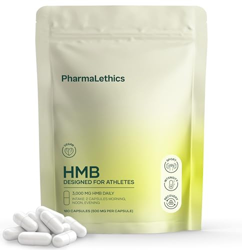 PharmaLethics HMB - 180 Kapseln hochdosiert - 3.000mg - Supplement - Nahrungsergänzungsmittel - beta-hydroxy-beta-methylbutyrat - vegan