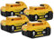 4 Pack 8000mAh Battery Replacement for Dewalt 18V Battery DCB200 DCB184 DCB101 DCB107 DCB112 DCB105 DCB115 DCB203 with LED Indicator
