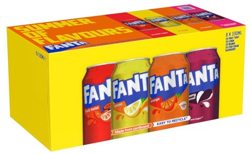 Fanta Flavours Variety Pack 8 x 330ml Cans