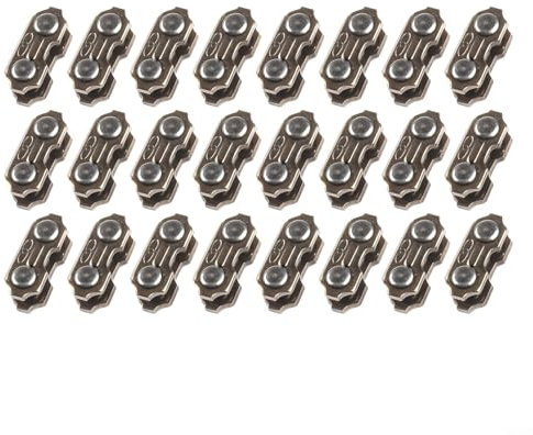 Juego completo de 24 eslabones de cadena de motosierra para tipo Oregon, con eslabones preestablecidos y correas de amarre