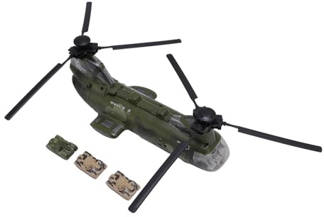 Xiuganpo Light Sound Transport Helicopter, Battery Operated Toys for Children's Sensory Abilities (Green)