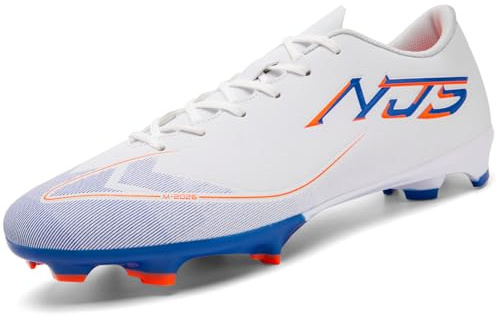 NUTTOPL Fußballschuhe Herren Kunstrasen Trainer Jugendliche Athletics Trainingsschuhe Outdoor-Training Professionelle Fussballschuhe WeißBlau 39 EU