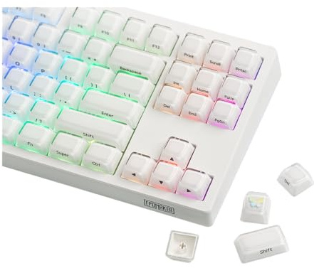 EPOMAKER Lusterfly Jelly Keycaps Set - 123 Keys Double-Shot Laser Engraved, MDA Profile, ABS+PC, Non-Shine-Through, MX-Compatible for 61/68/84/87/98/100/104-Key Mechanical Keyboard