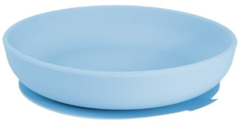 Assiette à ventouse adaptative en silicone pour adultes et enfants Assiettes antidérapantes pour une utilisation quotidienne dans la cuisine et la salle à manger (bleu, taille unique)