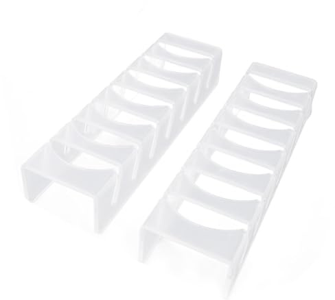 Toeponeer 2 Stück Baseball-Cap-Halter, Acryl-Hut-Organizer, Display-Aufbewahrungsständer, jeweils 7 Hüte Kapazität (Transparent)