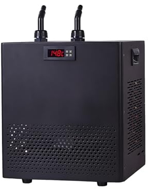 KAIKAFEI Kühler Für Aquarium, Aquarium Kühlgerät Mit Pumpe Und Schlauchset, Leiser Kompressor Für Korallen, Garnelen, Quallen Und Hydroponik Wasser Kühler Systeme(300L)
