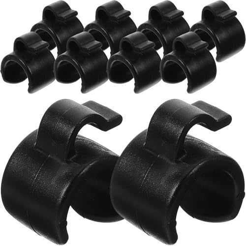 SILENRADAWN Mic Stand Cable Holder 20Pcs Plastic Clips for Tripod and Pole Mount Organizing Audio and Mic Cables for Live Streaming and Recording Setup