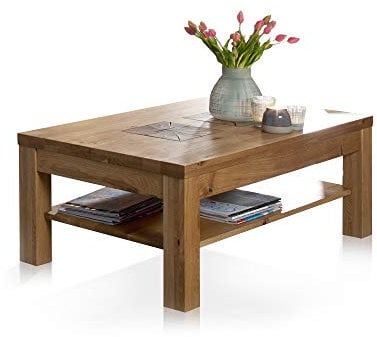 moebel-eins Winston Couchtisch, Material Massivholz, Wildeiche mit Hirnholz, 70 cm