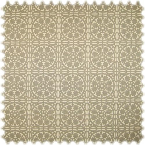 Landhaus Möbelstoff Messina Ornament Taupegrau