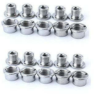 Neuocean 10pcs Bike Single Chainring Bolts Kits Chainwheel Bolts & Nuts Cycling Disc Screws For Road Bike Mountain Bike BMX MTB