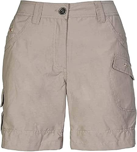G.I.G.A. DX Damen Shorts Hira, Bermuda mit Gürtel, kurze Hose für Frauen mit praktischen Taschen, champagner, 38