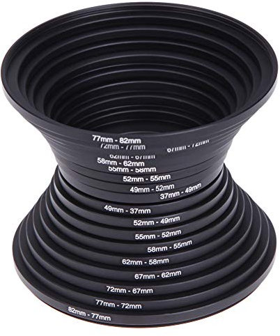 18er Step Up/Down Objektiv Filterring Adapter Set 37-82mm für Canon für Nikon Kamera