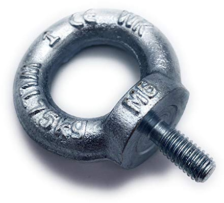 Ringschraube galvanisch Verzinkt C15 - M6 - Traglast: 75kg - 5 Stück - [ Größe Wählbar ] Kranöse Zurröse Ösenschraube Augenschraube Augenbolzen Ringbolzen ähnl. DIN 580 (M6)