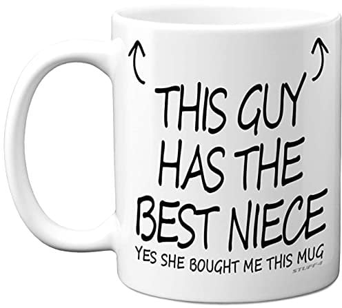 Stuff4 Uncle Gifts - Uncle Mug, This Guy Has The Best Niece, 11oz Ceramic Dishewasher Sage Mugs, Birthday Gifts, Christmas for Fathers Day, from Niece - Made in UK
