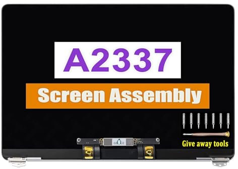 GBOLE A2337 M1 Bildschirm Ersatz für MacBook Air M1 A2337 2020 LCD Bildschirm Display Assembly EMC 3598 MGN63 MGND3 MGN93 MGNA3 MGN73 MGNE3 (Space Gray)