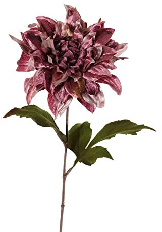 artplants.de Seidenblume Dahlie MINBU, Altrosa, 60cm, Ø18cm - Kunstpflanze Georgine