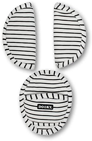 Dooky Gurtpolster für die Babyschale, Kinderwagen & Kindersitze (universelle Passform dank Klettverschluss, passend für 3- und 5-Punkt-Gurte, weiche Polsterung aus 100% Baumwolle), San Marino