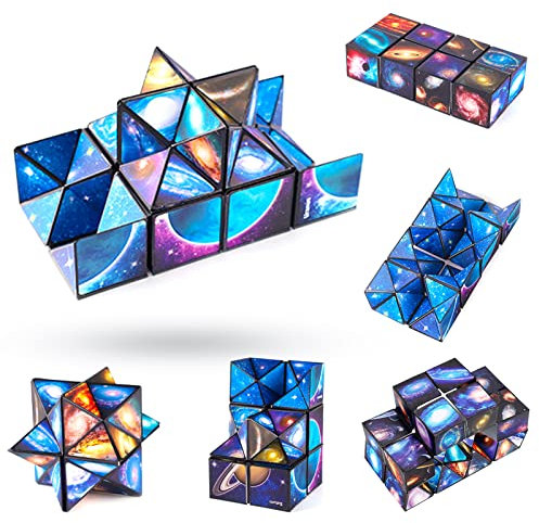 Unendlichkeit Würfel Spielzeug,2 in 1 Unendlich Zappelspielzeug,3D-Puzzle-Würfel,Magic Star Cube,Magic Puzzle Cubes für Kinder,Infinity Cube Toys für Stress und Angst Linderung Entspannendes Spielzeug