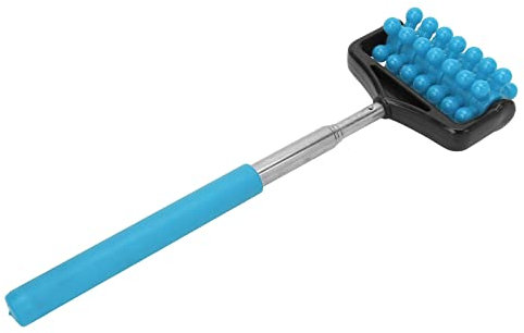 Masajeador Telescópico Rodillo para Músculos de la Espalda, Rodillo para Rascar el Brazo de la Cabeza Trasera Ajustable para Relajación Muscular Rascadores de(Cielo azul)