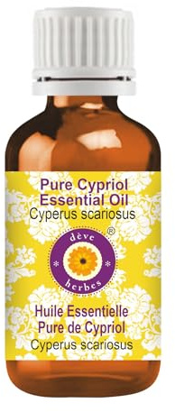 Deve Herbes Reines Cypriol Ätherisches Öl (Cyperus scariosus) Nicht klebrig, nicht fettend, holzig-erdiges Aroma, für Aromatherapie, Parfümerie, Entspannung & Mischungen 5ml