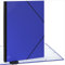 ACROPAQ Sammelmappe A2 - Zeichenmappe 52 x 72 cm, mit Gummizugverschluß, mit erweiterbarem Rücken für mehr Platz - Blau