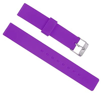 sourcing map Soft Rubber Watch Band 14mm Width, Replacement Silicone Watch Strap, Purple