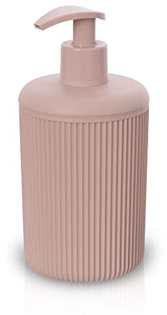 Inbagno Dispenser Sapone colorato Rosa, 280 ml in plastica, Linea Ring